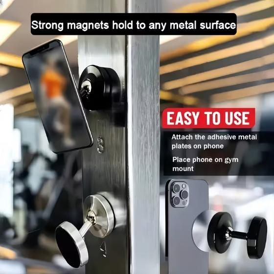 Dual Magnetic Smartphone Mount & Holder for Gym